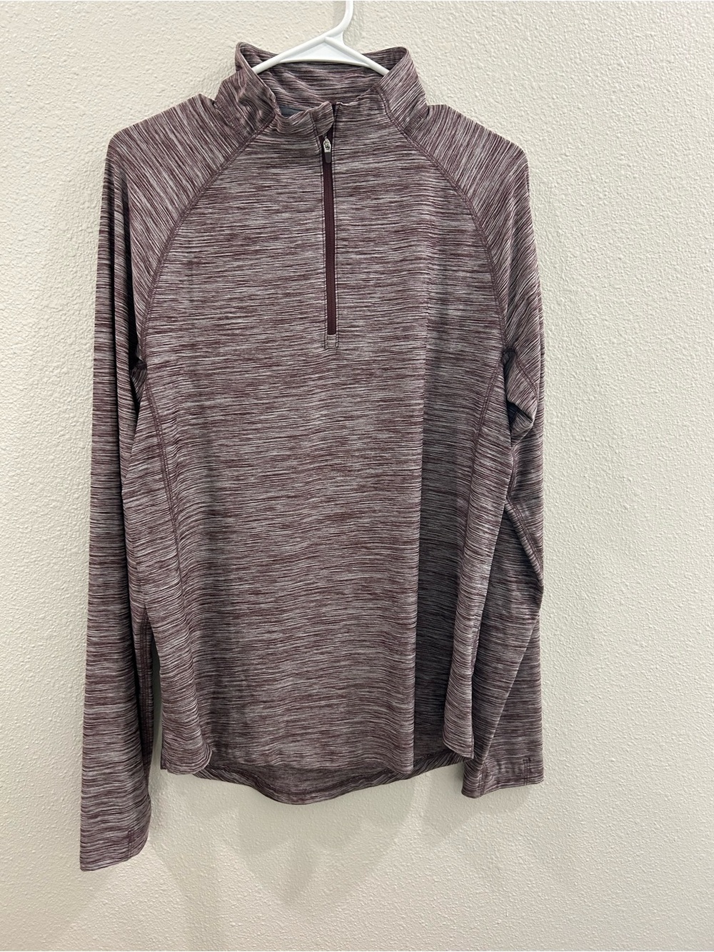 all in motion Mauve Heathered Quarter-Zip Utility Jacket